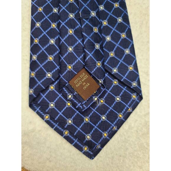 Tasso Elba blue geometric silk tie - Picture 5 of 5